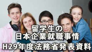 留学生の日本企業への就職事情（平成29年度法務省発表資料