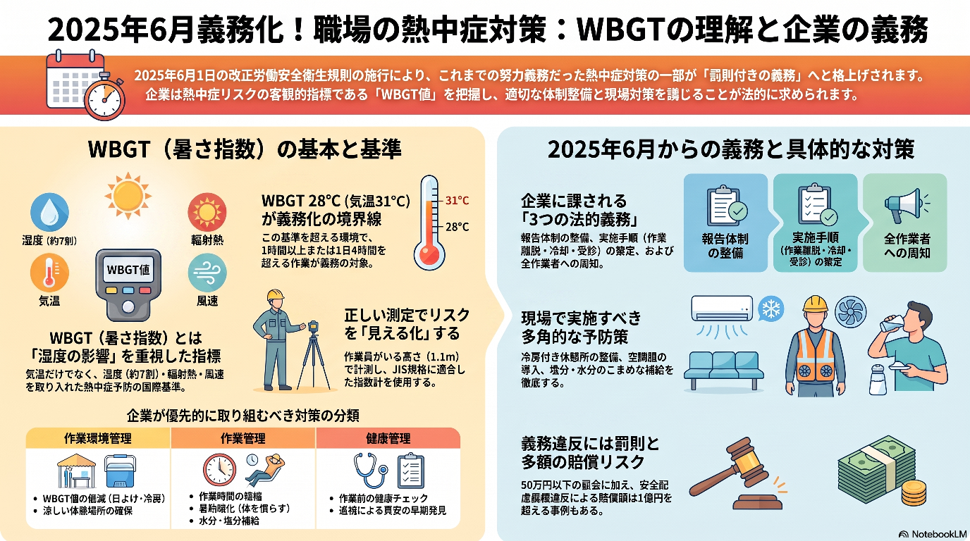 2025年熱中症対策義務化解説インフォグラフィックス